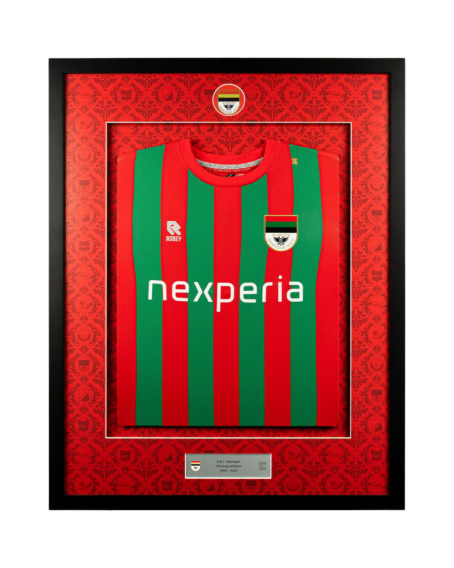 N.E.C. Ingelijst wedstrijdshirt 25-26