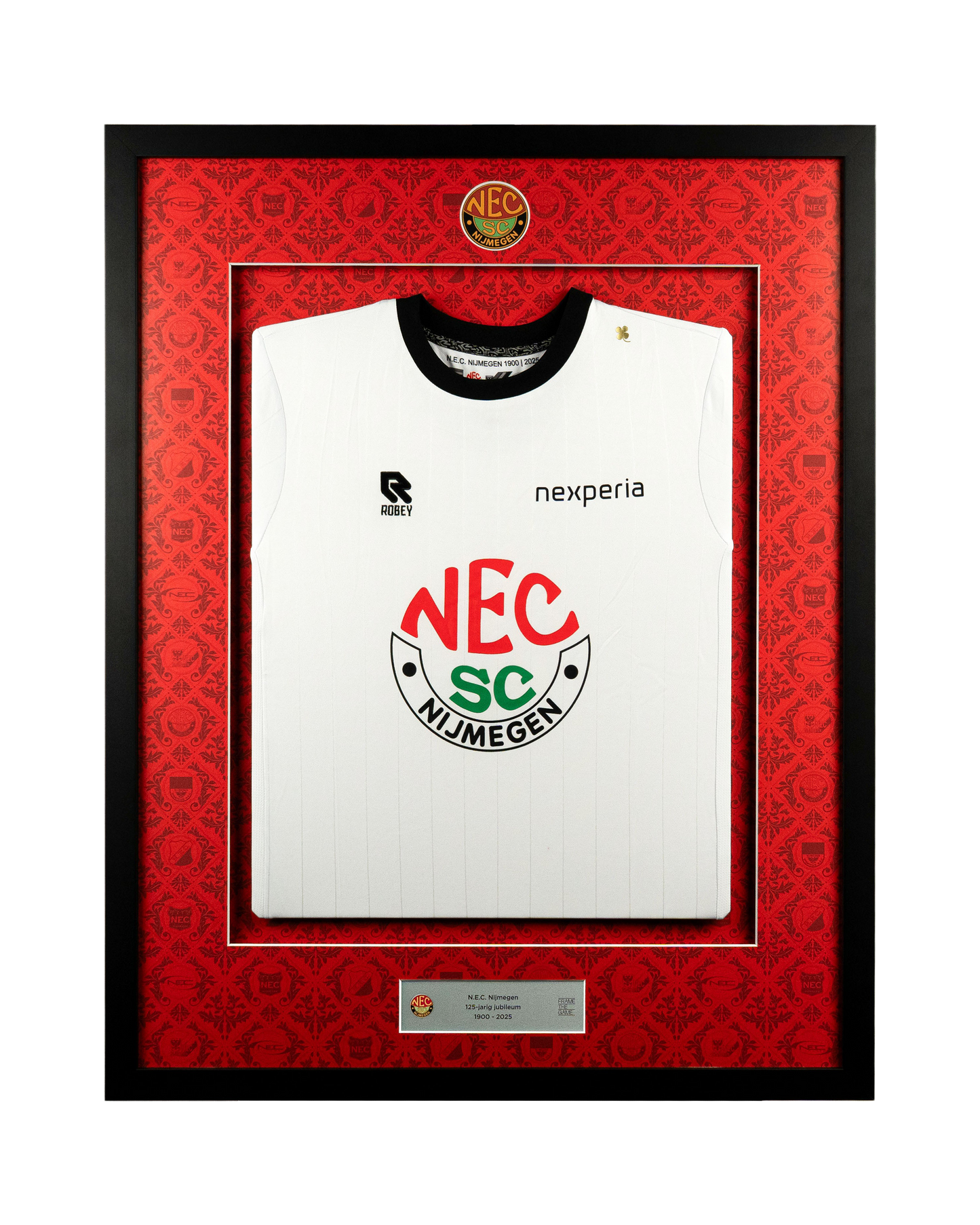 N.E.C. Ingelijst wedstrijdshirt 25-26