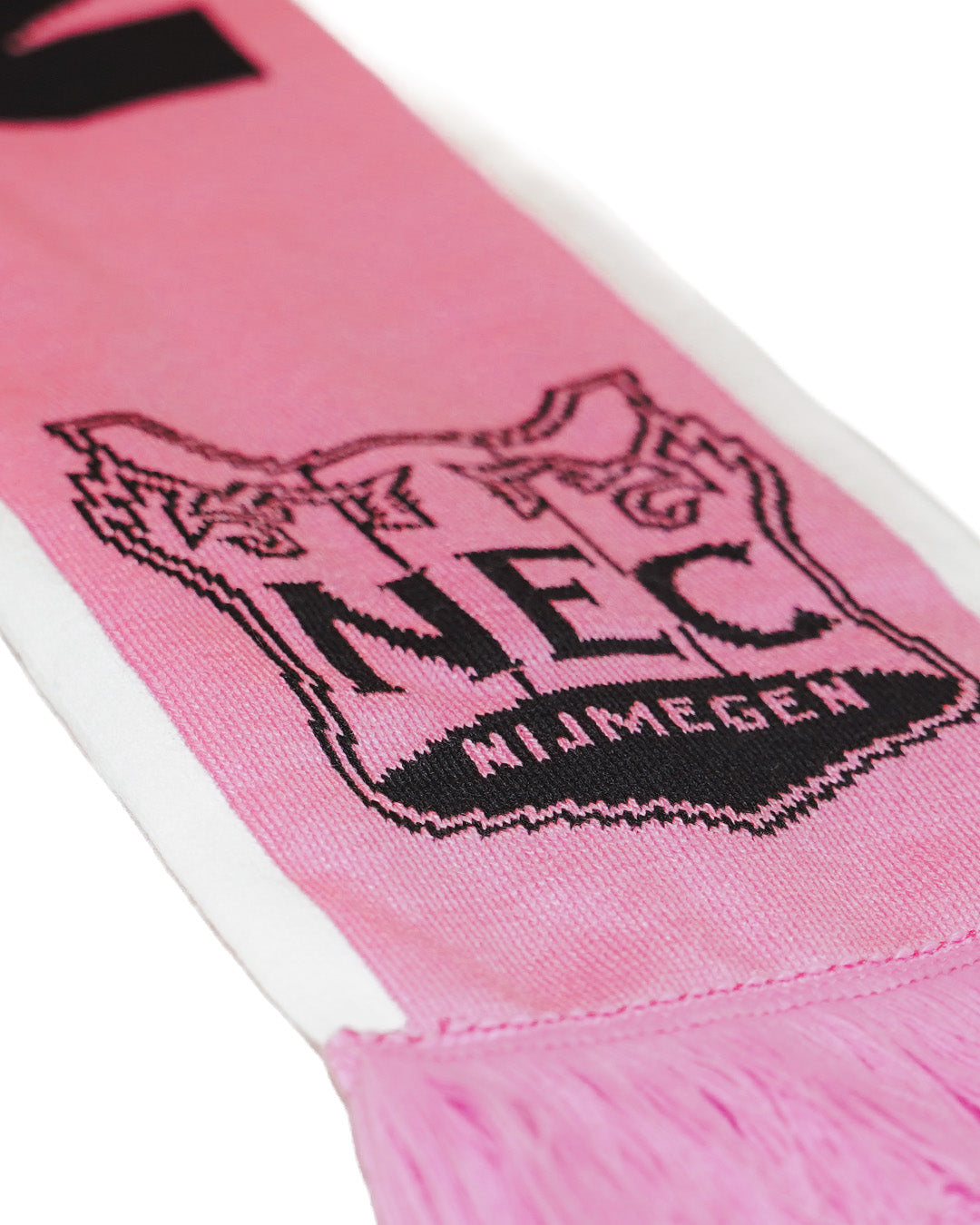 N.E.C. Sjaal roze - wit - zwart (150 cm)