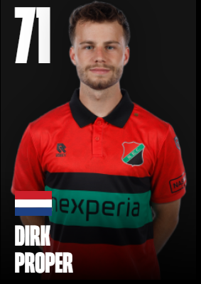 N.E.C. Speler bedrukken: 71 Proper