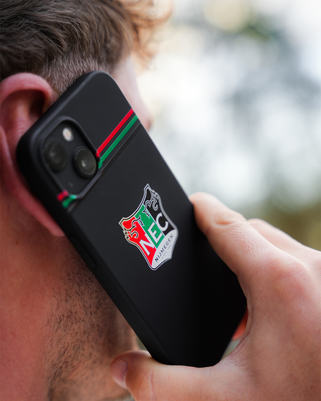 N.E.C. Telefoonhoesje strepen