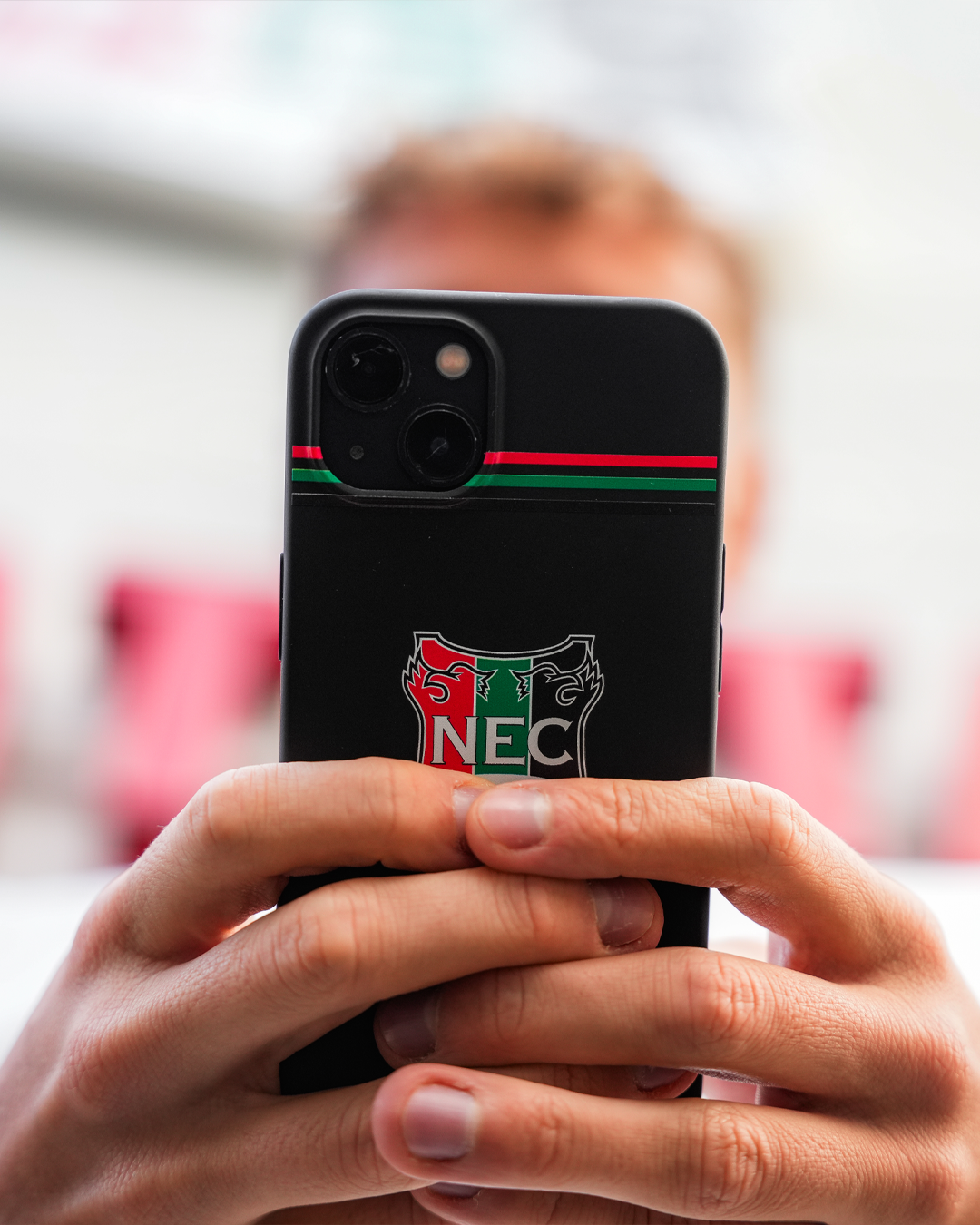 N.E.C. Telefoonhoesje strepen