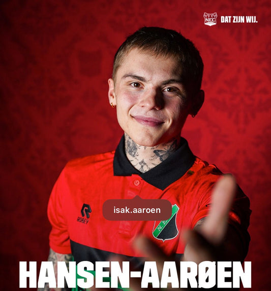 N.E.C. Speler bedrukken: 8.   Hansen-Aarøen