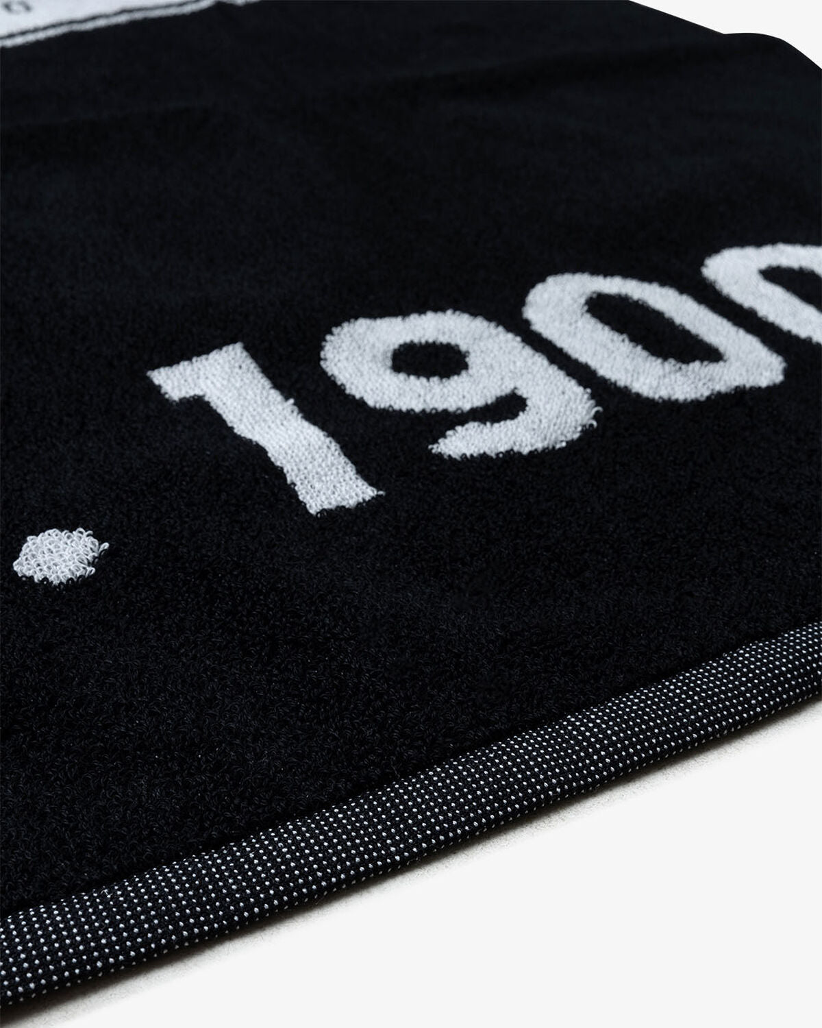 NEC Bath towel black with logo Est.1900