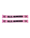 N.E.C. Sjaal roze - wit - zwart (150 cm)