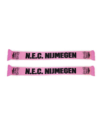 N.E.C. Sjaal roze - wit - zwart (150 cm)