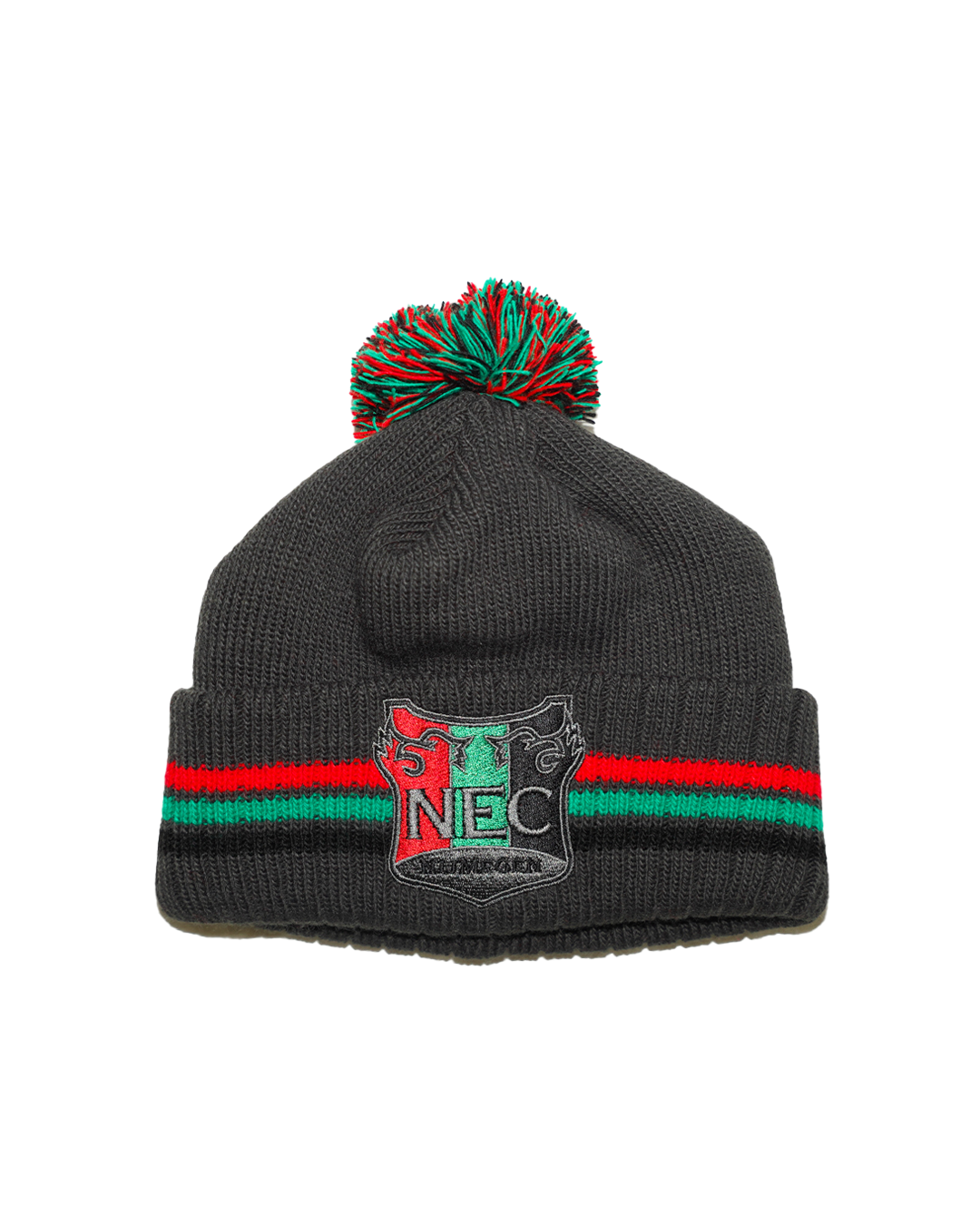 N.E.C. Muts met pompom grijs