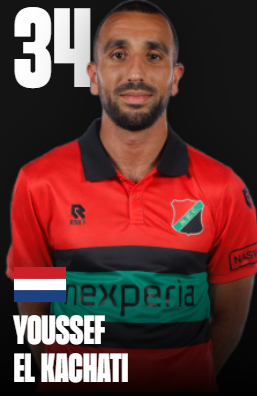 N.E.C. Speler bedrukken: 34  El Kachati