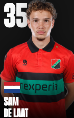 N.E.C. Speler bedrukken: 35  De Laat