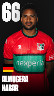 N.E.C. Speler bedrukken:   66.     Kabar